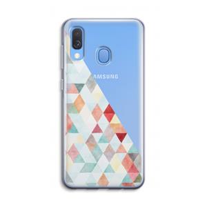 CaseCompany Gekleurde driehoekjes pastel: Samsung Galaxy A40 Transparant Hoesje