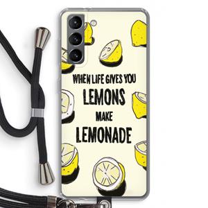 CaseCompany Lemonade: Samsung Galaxy S21 Transparant Hoesje met koord