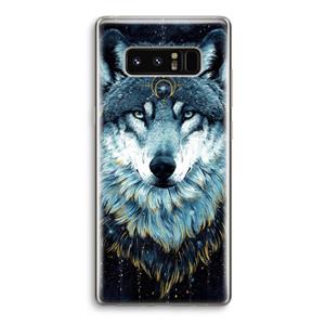CaseCompany Darkness Wolf: Samsung Galaxy Note 8 Transparant Hoesje