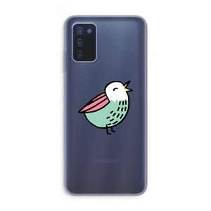 CaseCompany Birdy: Samsung Galaxy A03s Transparant Hoesje