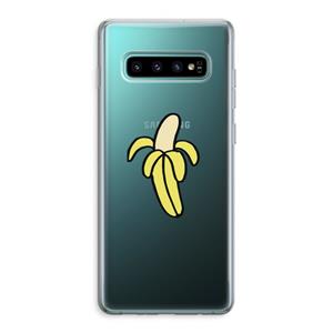 CaseCompany Banana: Samsung Galaxy S10 Plus Transparant Hoesje