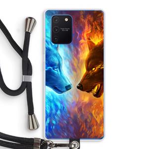 CaseCompany Fire & Ice: Samsung Galaxy Note 10 Lite Transparant Hoesje met koord