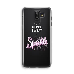 CaseCompany Sparkle quote: Samsung Galaxy J8 (2018) Transparant Hoesje