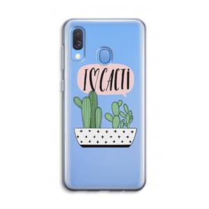 CaseCompany I love cacti: Samsung Galaxy A40 Transparant Hoesje