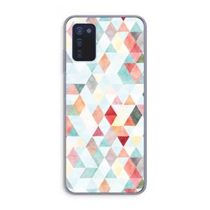 CaseCompany Gekleurde driehoekjes pastel: Samsung Galaxy A03s Transparant Hoesje