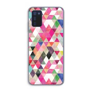 CaseCompany Gekleurde driehoekjes: Samsung Galaxy A03s Transparant Hoesje