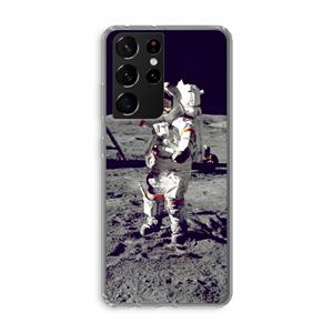 CaseCompany Spaceman: Samsung Galaxy S21 Ultra Transparant Hoesje