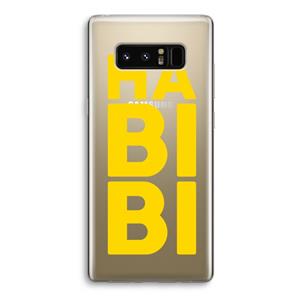 CaseCompany Habibi Blue: Samsung Galaxy Note 8 Transparant Hoesje