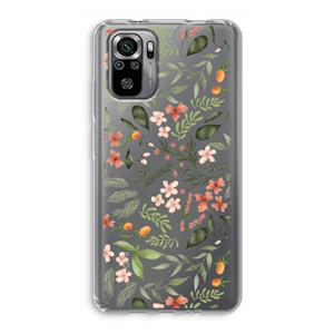 CaseCompany Sweet little flowers: Xiaomi Redmi Note 10S Transparant Hoesje