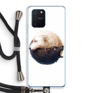 CaseCompany Yin Yang Wolves: Samsung Galaxy Note 10 Lite Transparant Hoesje met koord