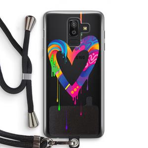 CaseCompany Melts My Heart: Samsung Galaxy J8 (2018) Transparant Hoesje met koord
