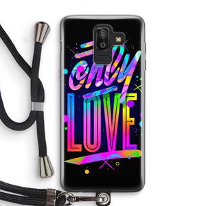 CaseCompany Only Love: Samsung Galaxy J8 (2018) Transparant Hoesje met koord