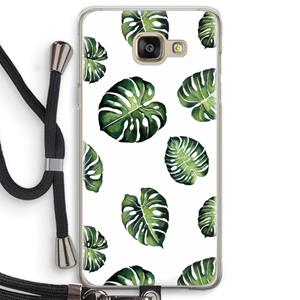 CaseCompany Tropische bladeren: Samsung Galaxy A5 (2016) Transparant Hoesje met koord