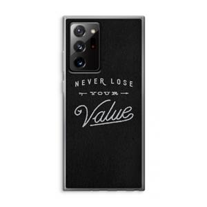 CaseCompany Never lose your value: Samsung Galaxy Note 20 Ultra / Note 20 Ultra 5G Transparant Hoesje