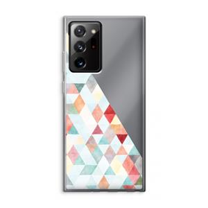 CaseCompany Gekleurde driehoekjes pastel: Samsung Galaxy Note 20 Ultra / Note 20 Ultra 5G Transparant Hoesje
