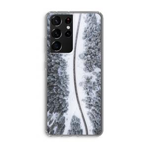 CaseCompany Snøfall: Samsung Galaxy S21 Ultra Transparant Hoesje