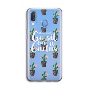 CaseCompany Cactus quote: Samsung Galaxy A40 Transparant Hoesje