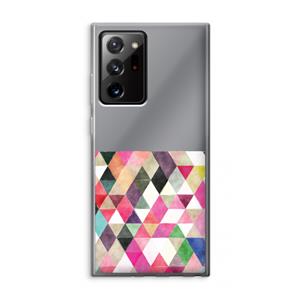 CaseCompany Gekleurde driehoekjes: Samsung Galaxy Note 20 Ultra / Note 20 Ultra 5G Transparant Hoesje