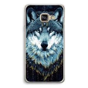CaseCompany Darkness Wolf: Samsung A3 (2017) Transparant Hoesje