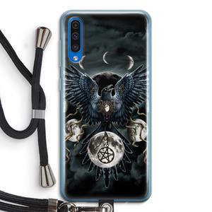 CaseCompany Sinister Wings: Samsung Galaxy A50 Transparant Hoesje met koord