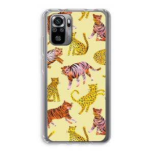 CaseCompany Cute Tigers and Leopards: Xiaomi Redmi Note 10S Transparant Hoesje