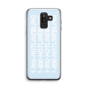 CaseCompany Hotline bling blue: Samsung Galaxy J8 (2018) Transparant Hoesje