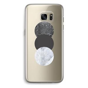 CaseCompany Marmeren cirkels: Samsung Galaxy S7 Edge Transparant Hoesje