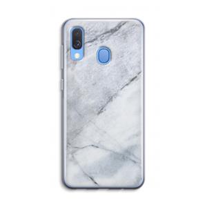 CaseCompany Witte marmer: Samsung Galaxy A40 Transparant Hoesje