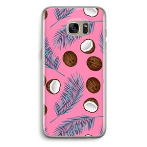 CaseCompany Kokosnoot roze: Samsung Galaxy S7 Edge Transparant Hoesje