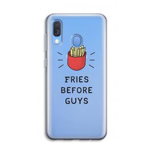 CaseCompany Fries before guys: Samsung Galaxy A40 Transparant Hoesje