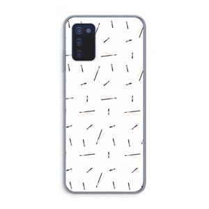 CaseCompany Hipster stripes: Samsung Galaxy A03s Transparant Hoesje