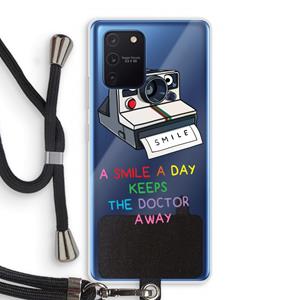 CaseCompany Smile: Samsung Galaxy Note 10 Lite Transparant Hoesje met koord