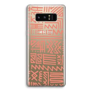 CaseCompany Marrakech Pink: Samsung Galaxy Note 8 Transparant Hoesje