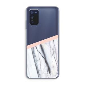 CaseCompany A touch of peach: Samsung Galaxy A03s Transparant Hoesje
