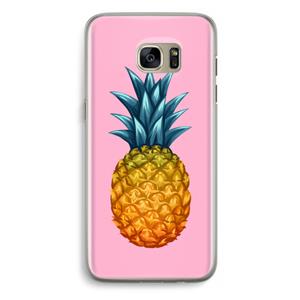 CaseCompany Grote ananas: Samsung Galaxy S7 Edge Transparant Hoesje