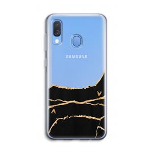 CaseCompany Gouden marmer: Samsung Galaxy A40 Transparant Hoesje