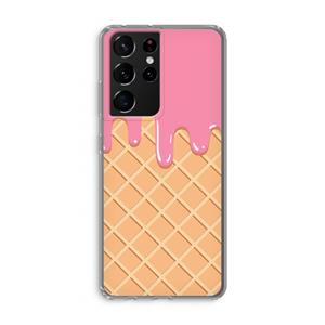 CaseCompany Ice cream: Samsung Galaxy S21 Ultra Transparant Hoesje