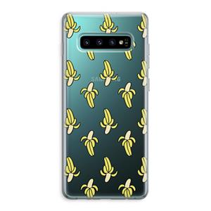 CaseCompany Bananas: Samsung Galaxy S10 Plus Transparant Hoesje