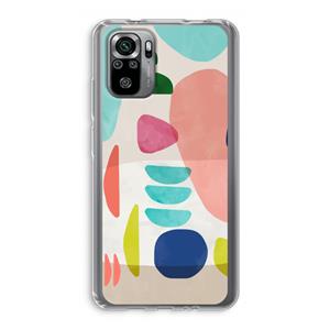 CaseCompany Bold Rounded Shapes: Xiaomi Redmi Note 10S Transparant Hoesje