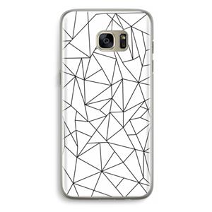 CaseCompany Geometrische lijnen zwart: Samsung Galaxy S7 Edge Transparant Hoesje