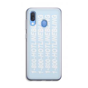 CaseCompany Hotline bling blue: Samsung Galaxy A40 Transparant Hoesje