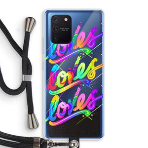 CaseCompany Loves: Samsung Galaxy Note 10 Lite Transparant Hoesje met koord