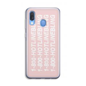 CaseCompany Hotline bling pink: Samsung Galaxy A40 Transparant Hoesje
