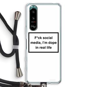 CaseCompany I'm dope: Sony Xperia 5 III Transparant Hoesje met koord