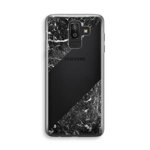 CaseCompany Zwart marmer: Samsung Galaxy J8 (2018) Transparant Hoesje