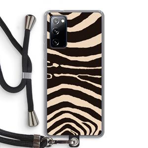 CaseCompany Arizona Zebra: Samsung Galaxy S20 FE / S20 FE 5G Transparant Hoesje met koord