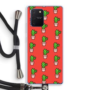 CaseCompany Mini cactus: Samsung Galaxy Note 10 Lite Transparant Hoesje met koord
