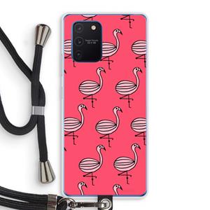 CaseCompany Flamingo: Samsung Galaxy Note 10 Lite Transparant Hoesje met koord