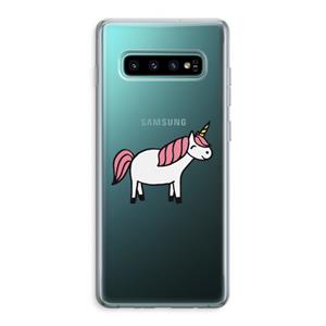 CaseCompany Eenhoorn: Samsung Galaxy S10 Plus Transparant Hoesje