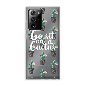 CaseCompany Cactus quote: Samsung Galaxy Note 20 Ultra / Note 20 Ultra 5G Transparant Hoesje